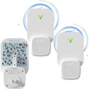 VEYOFLY Fly Trap Indoor, Fruit Fly Traps for Indoors, (2 Device + 6 Refills)